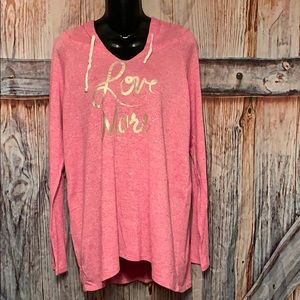 City Streets Pink Hooded Pullover Size XXL